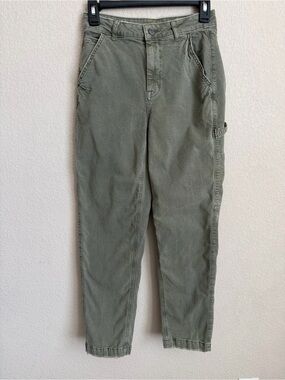 American Eagle Highest Waist '90s Boyfriend Carpenter Pants Olive Size 2 Utility